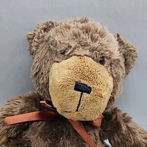 Napco Small Brown Teddy Bear Plush W/ Ribbon Bow 8 Inch Stuffed Animal